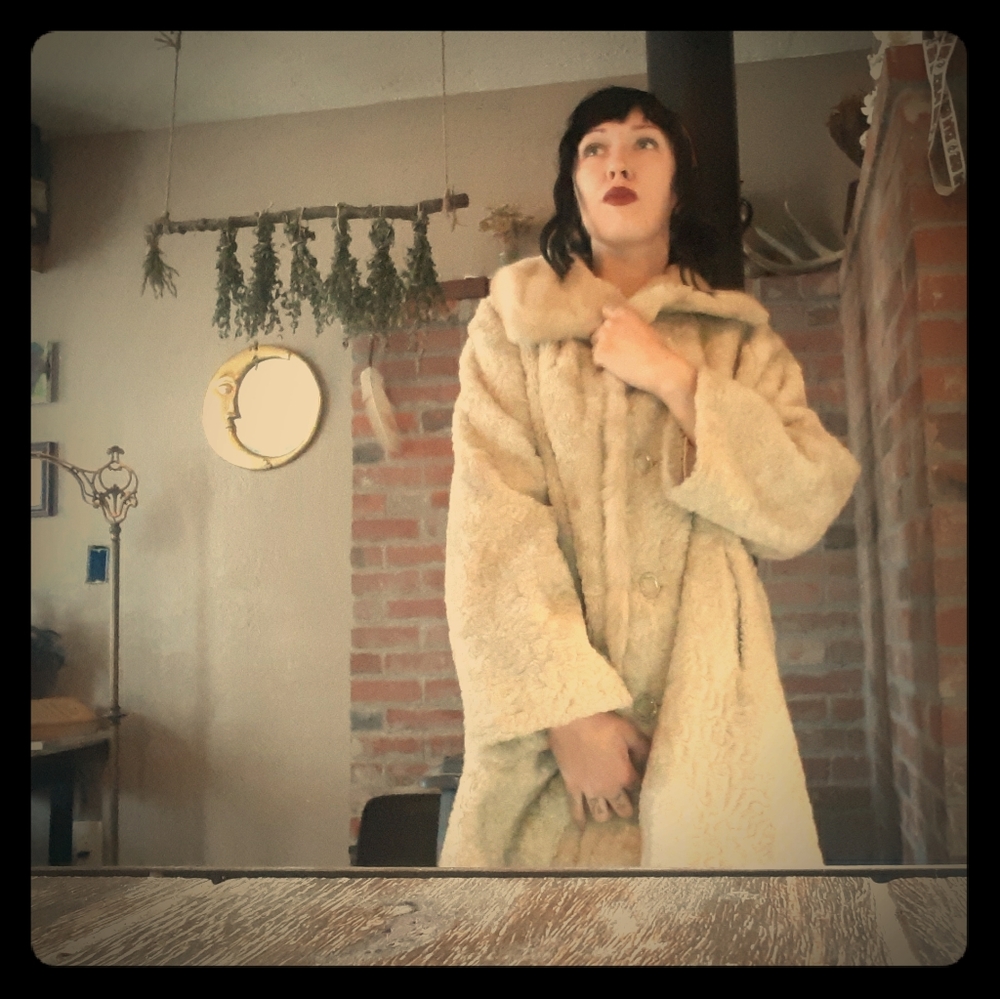 Vintage 70s Faux Fur Coat